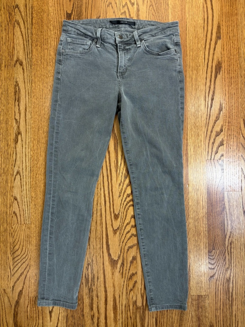 Joe's Faded Grey Skinny Ankle Jeans